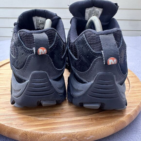 Merrell Moab 3 Hiking Shoe Mens Size 8.5 Wide Black Night Leather Mesh Outdoor - Picture 5 of 9